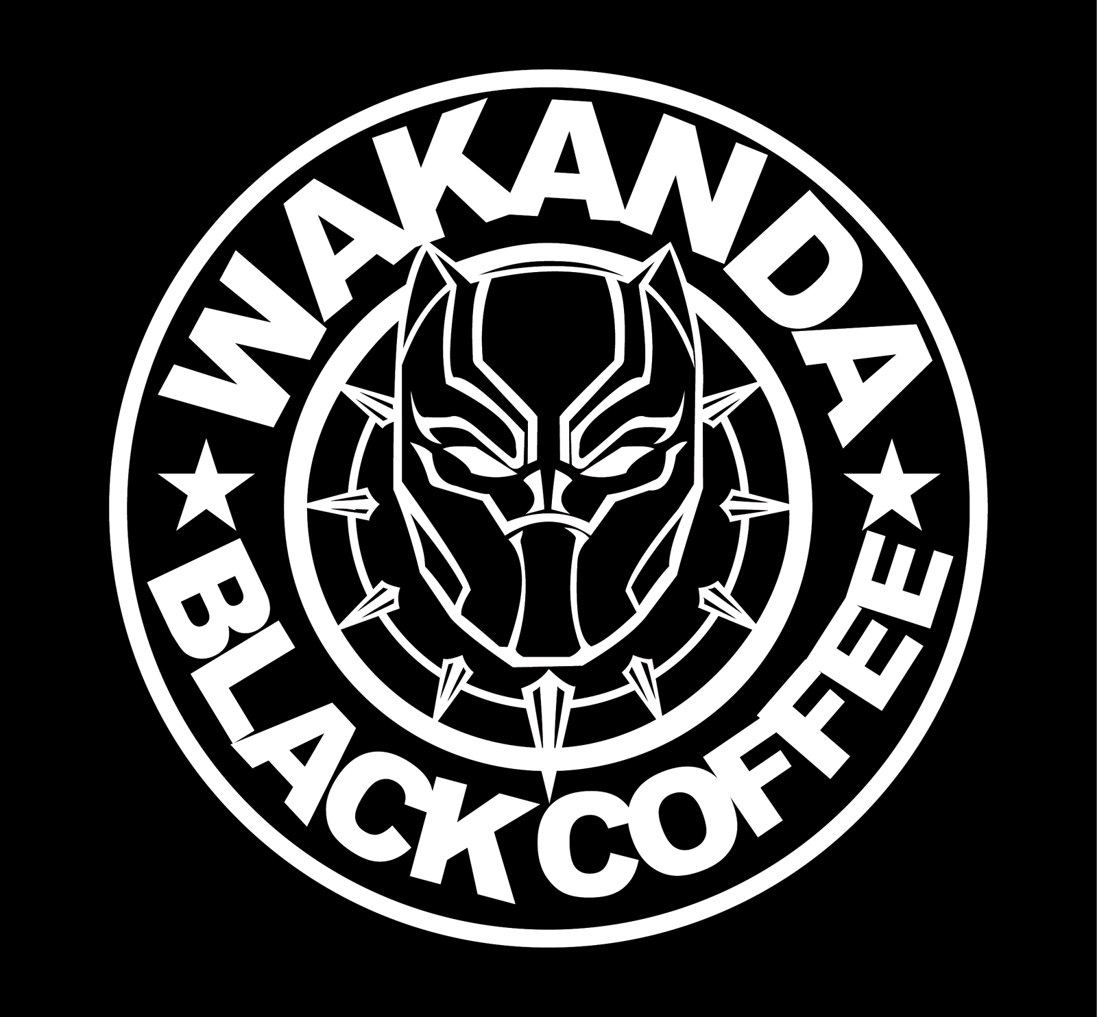 black panther wakanda coffee vector