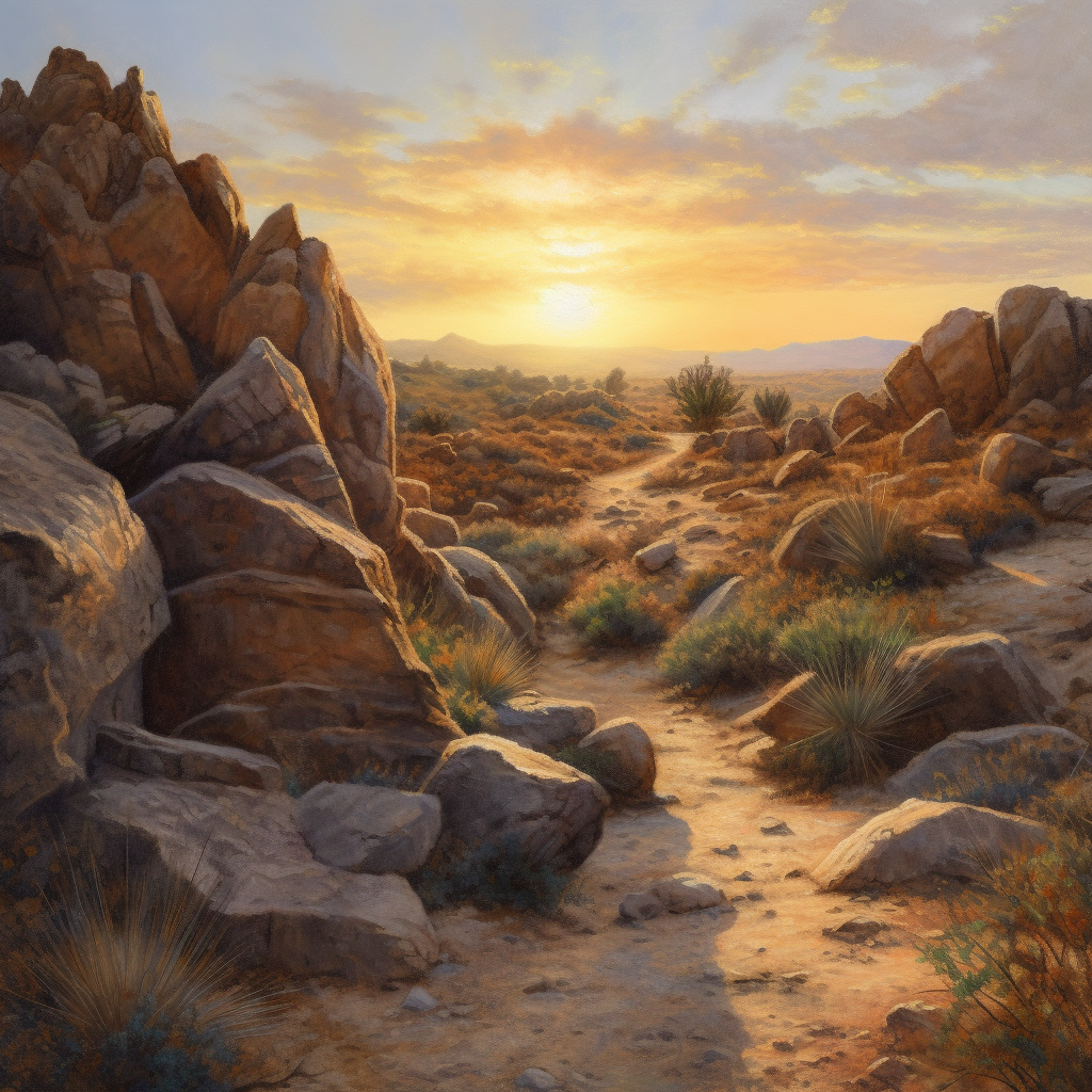 clubedoporkinho Create a scene of a desert at sunrise with the 7a345f2b-0b65-42e3-8c93-b7ab3809e085