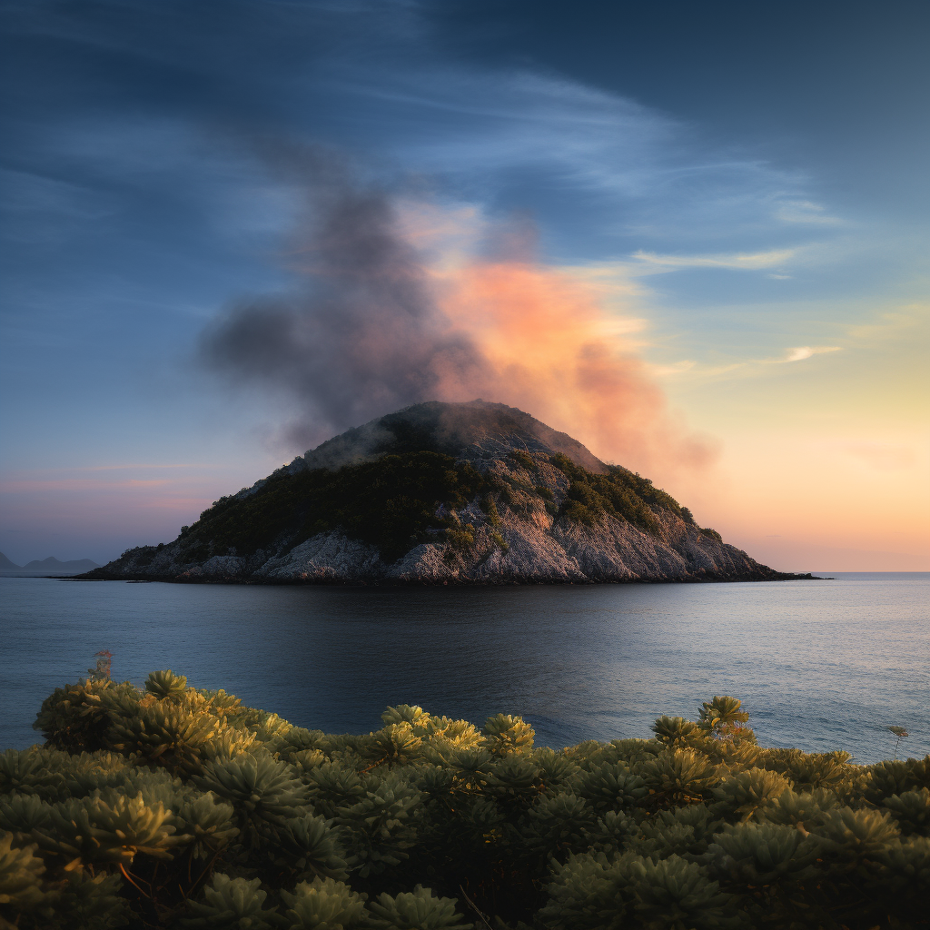 clubedoporkinho Create a vivid and detailed image of a volcano c4ef58e6-146b-4abe-a91c-7de422e98960