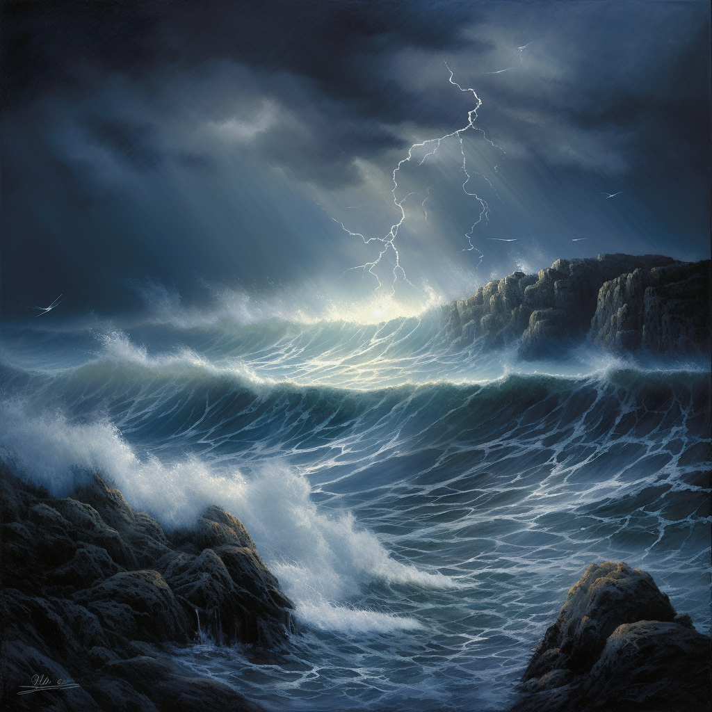 clubedoporkinho Depict an intense ocean scene during a severe s 6b4ddadb-55d3-4510-8074-e5fdaaeba784