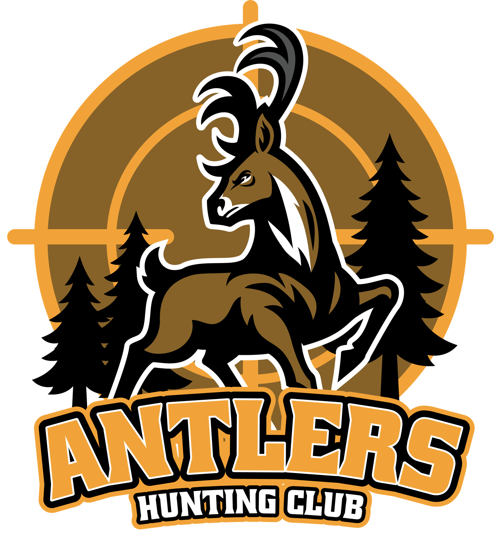 deer mascot hunting logo