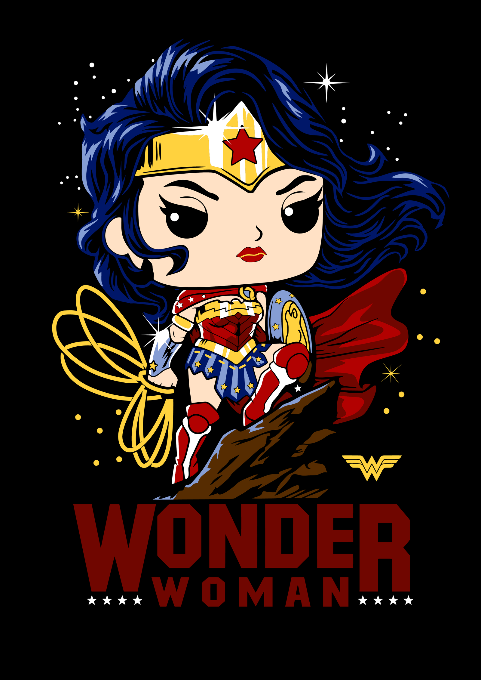 funko wonder woman 1 black
