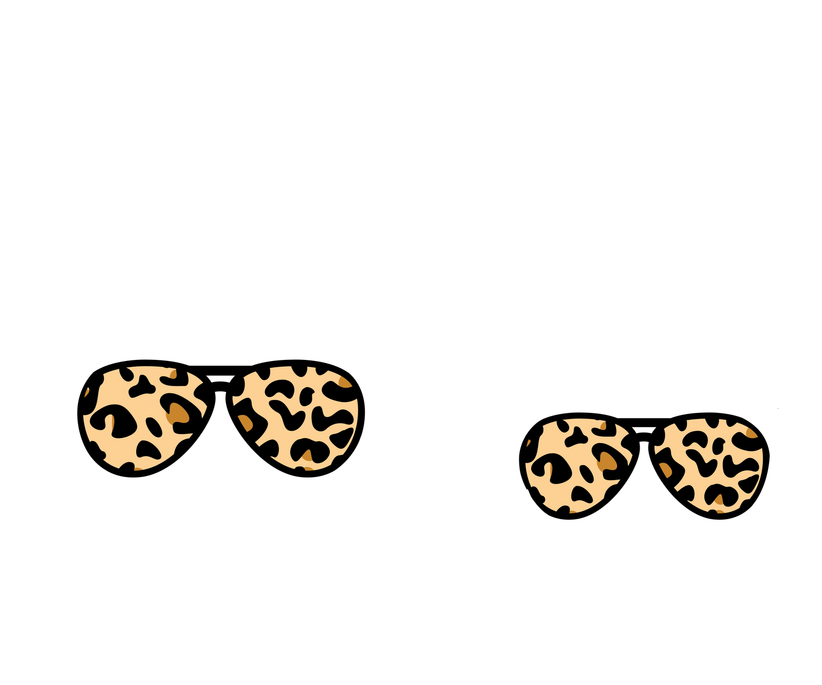 mom – Daughter Leopard Glasses