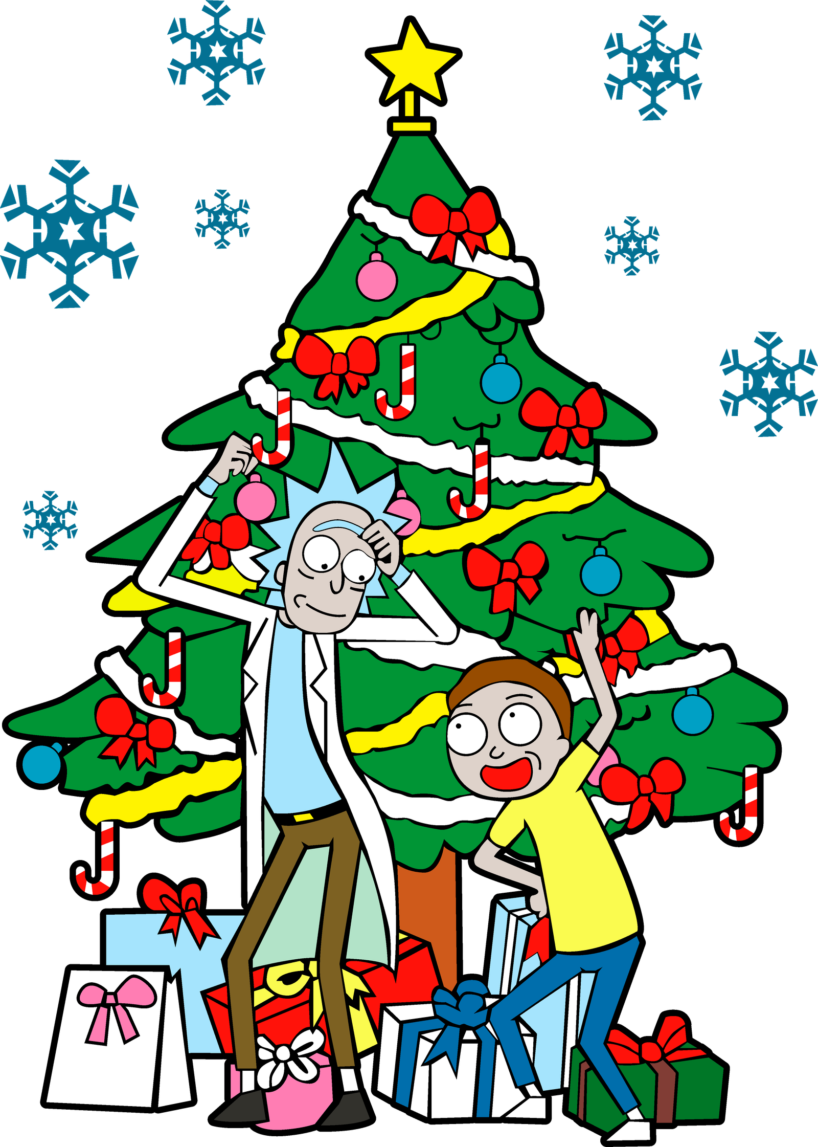rick and morty navideño