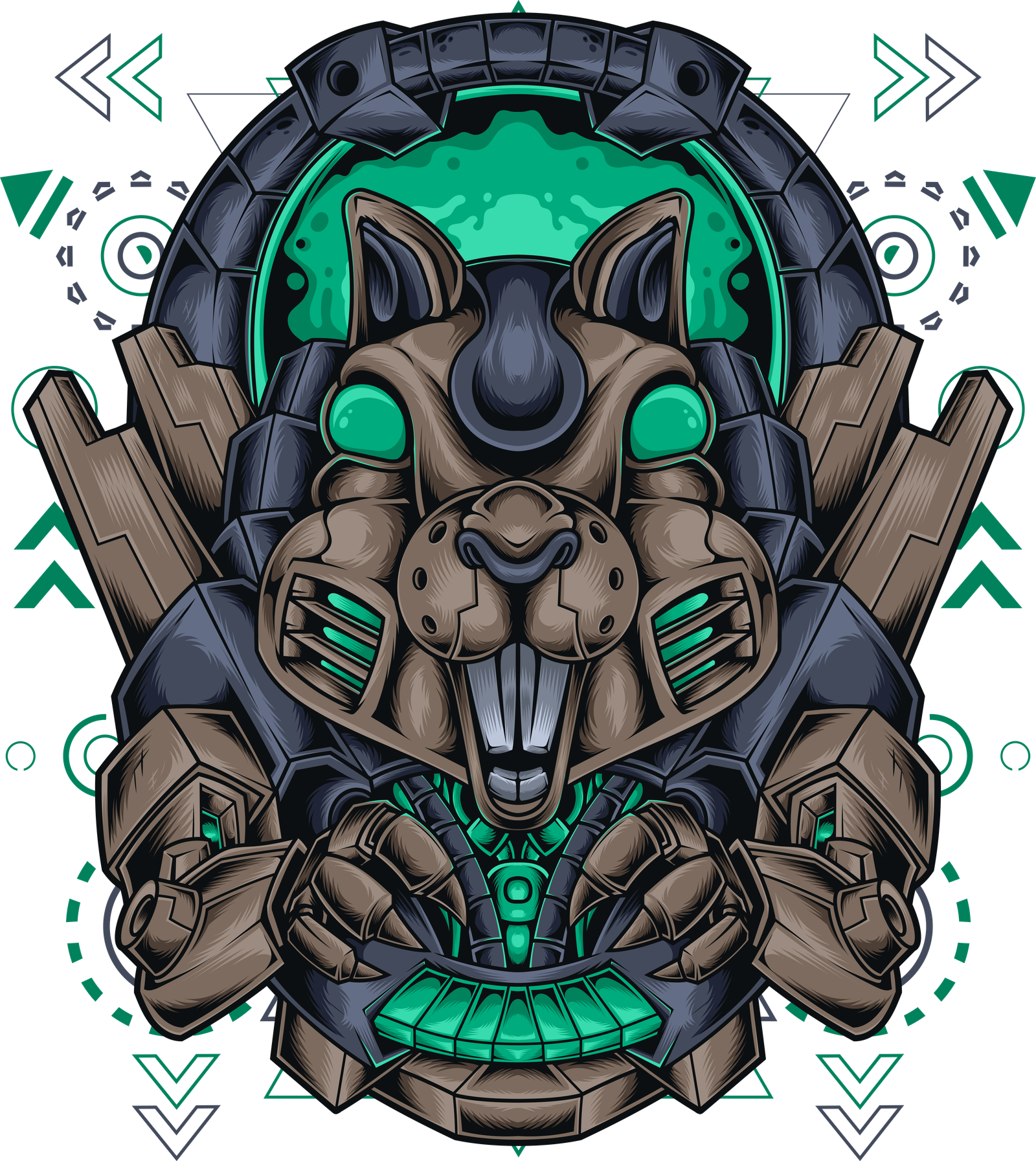squirrel cyberpunk elements